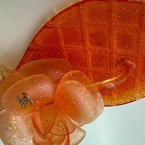 CHANEL CC Jelly Camellia Glitter Thong Sandals Size 36 - Picture 4 of 7